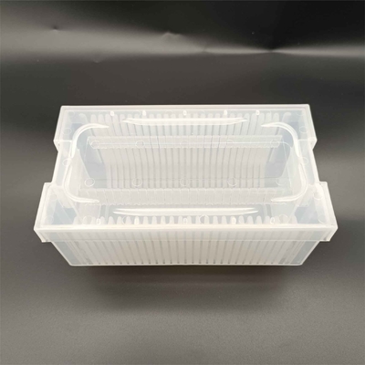 kopen Transparante rechthoekige wafer drager doos 3 inch wafer cassette online manufacture
