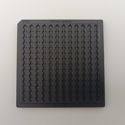 kopen Van het de Wafelpak van het injectieafgietsel de Zwarte Vierkante Lading IC Chip Tray 168PCS online manufacture
