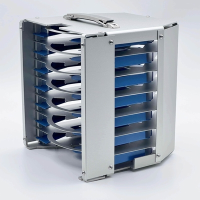 Goede prijs. Custom 8 inch 7 slot metalen wafer cassette voor wafer drager met blauwe teflon coating online