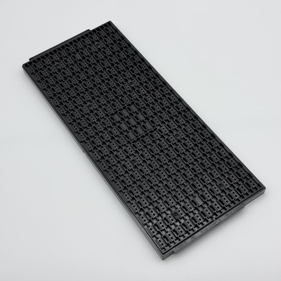 kopen Aangepaste Standaard JEDEC Tray Matrix Trays Met Pocket Afmeting 9.9*6*1.57mm Zwart ESD MPPO Materiaal Tray online manufacture