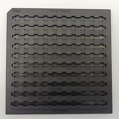 Goede prijs. ESD Zwarte ABS 4 Duim Chip Tray For Electronic Parts 0.3mm Vlakheid online