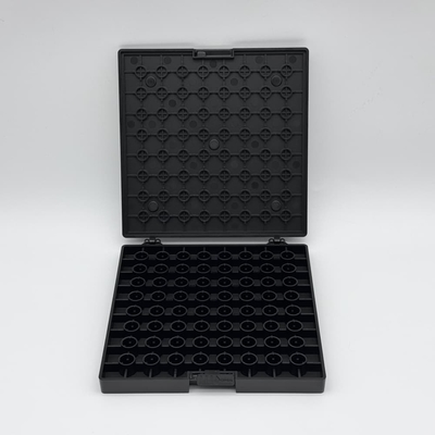 Goede prijs. Zwarte ESD PC Clamshell Chip Tray met Vergrendelingsmechanisme online